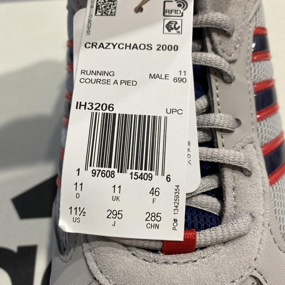 Adidas Crazychaos 2000 Sneakers Running Shoes Gray IH3206 Size 11.5 - Picture 3 of 8